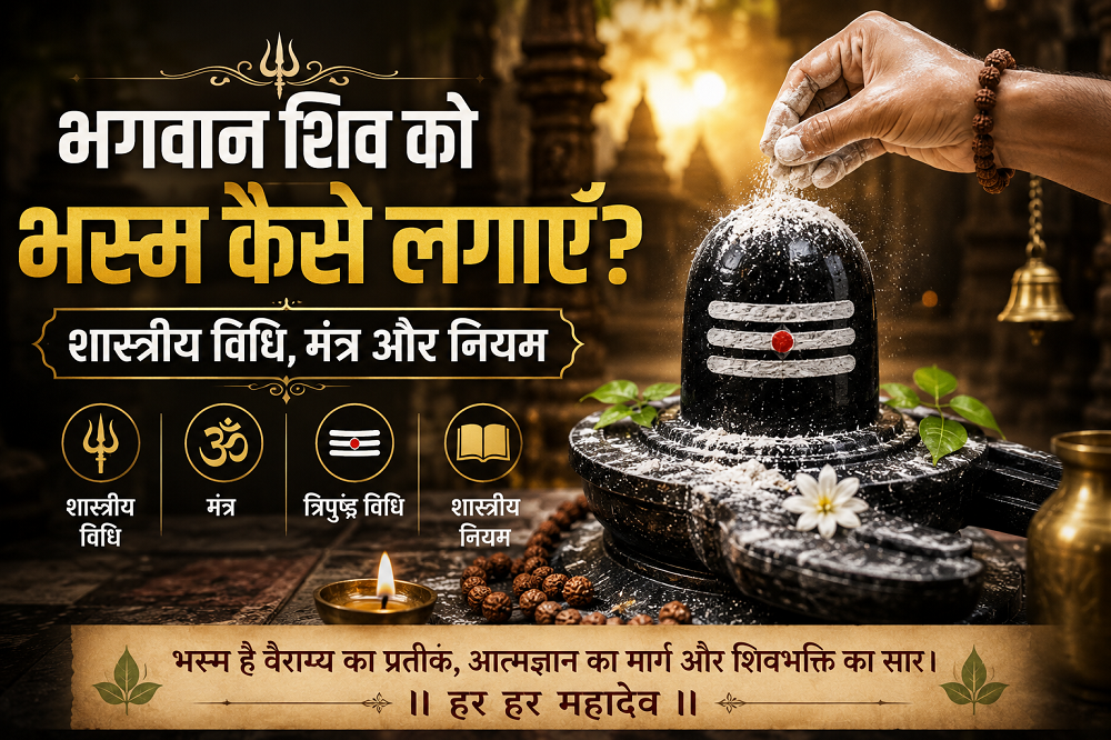 भगवान शिव को भस्म कैसे लगाएँ? शास्त्रीय विधि • मंत्र • नियम 🔱 शास्त्रों के आधार पर सम्पूर्ण मार्गदर्शिका 🔱 ॥ हर हर महादेव ॥